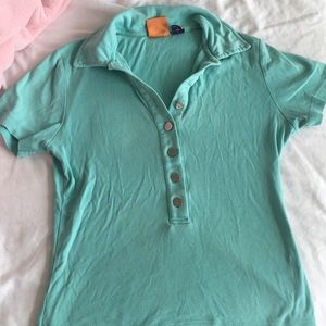 Turquoise Tory Burch polo